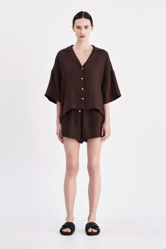 LOUNGE LINEN SHORT sold by Nude Lucy