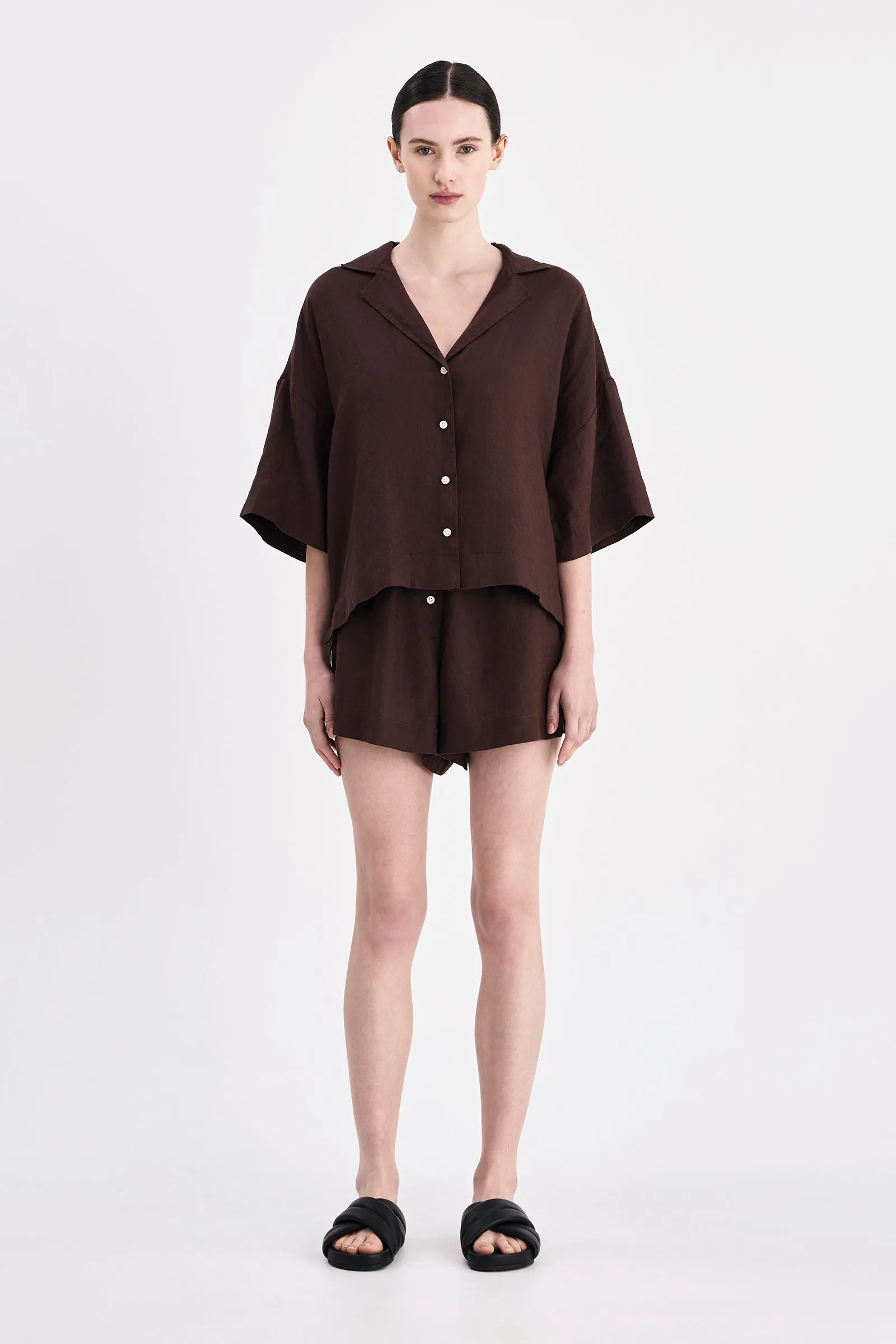 LOUNGE LINEN SHORT sold by Nude Lucy