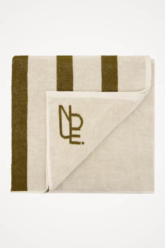 NUDE EMBLEM STRIPE TOWEL sold by Nude Lucy