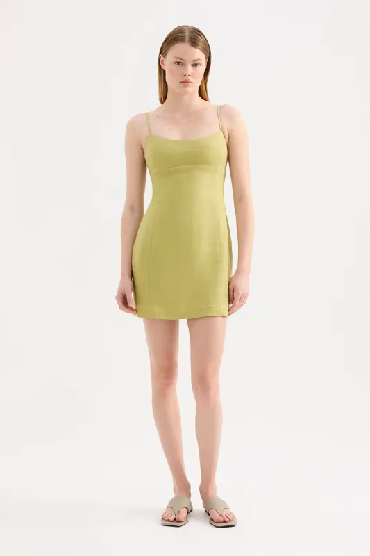 CARMELA LINEN MINI DRESS sold by Nude Lucy
