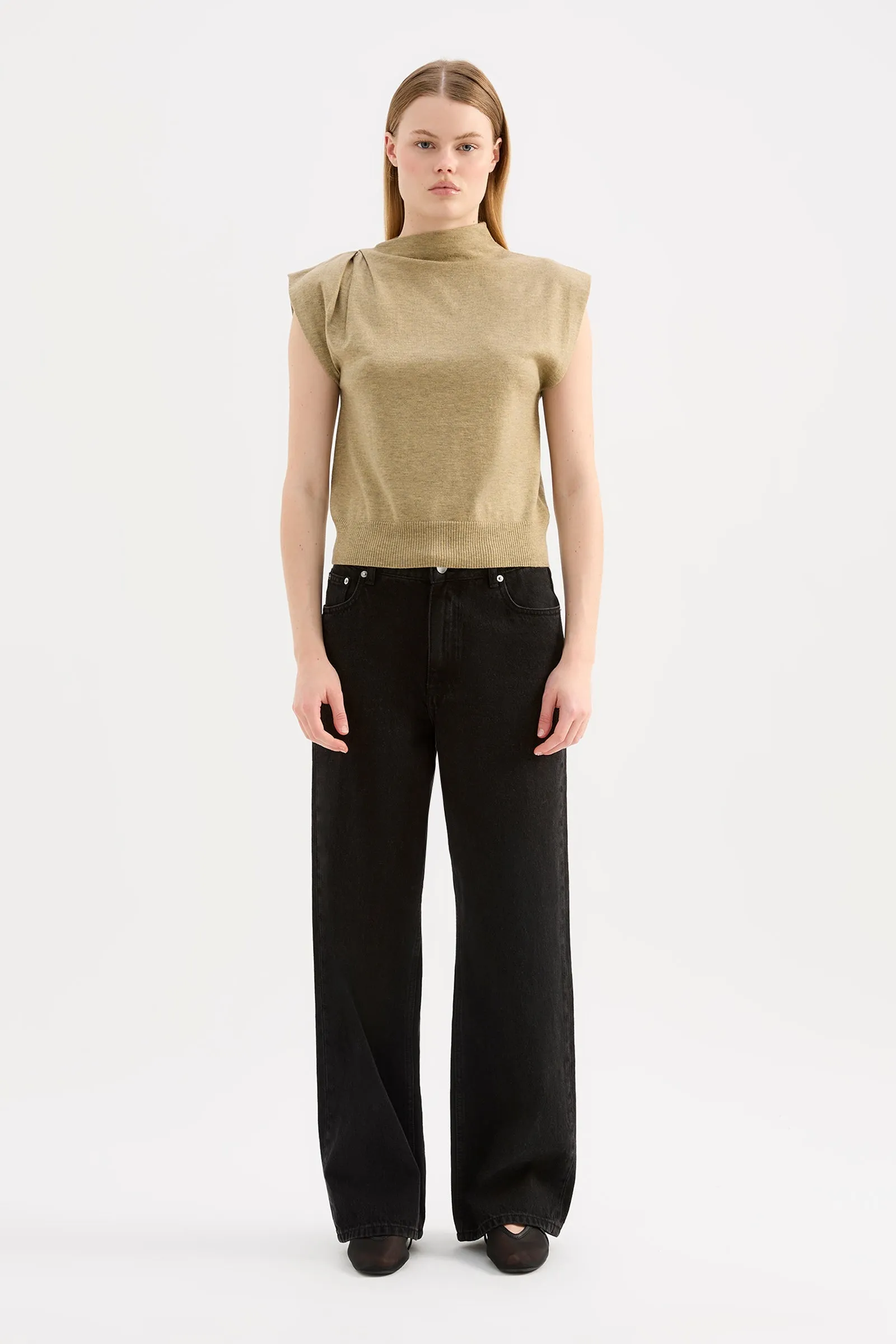 ELVIO MERINO BLEND TOP sold by Nude Lucy
