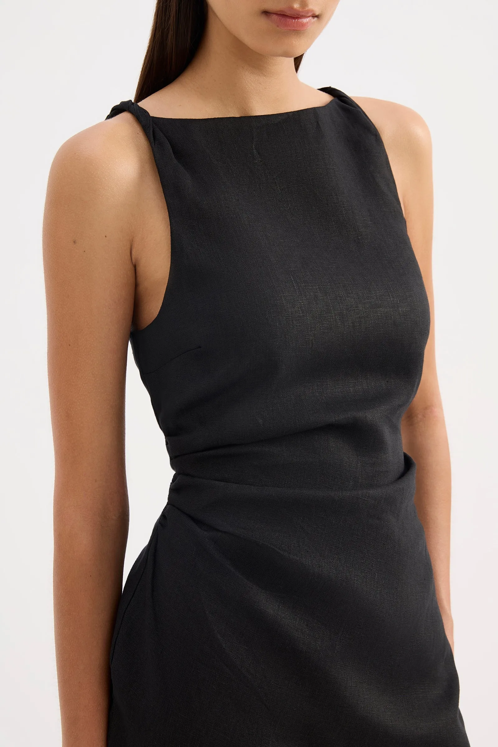 LOTTA LINEN MINI DRESS sold by Nude Lucy product image thumbnail 4