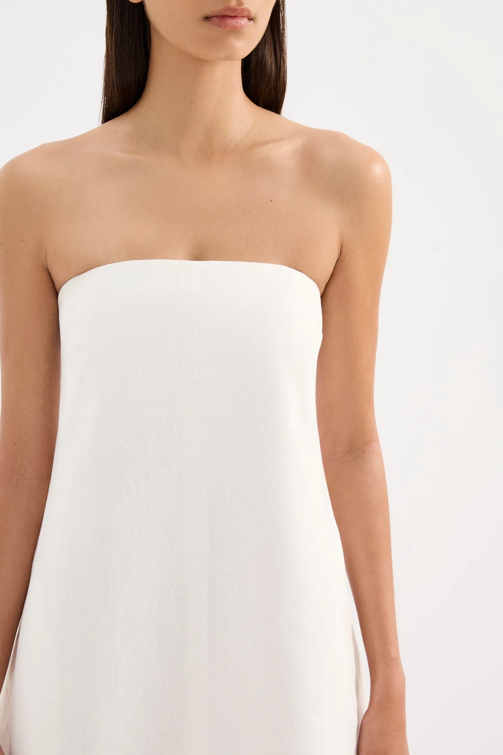 ELYSE LINEN MINI DRESS sold by Nude Lucy product image thumbnail 4