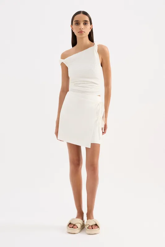 LOTTA LINEN MINI SKIRT sold by Nude Lucy