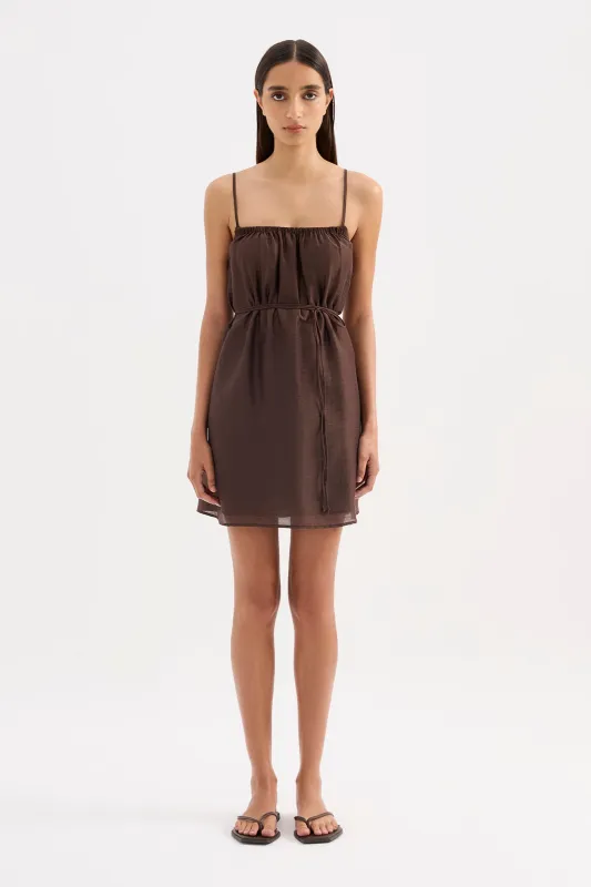ZIKI LINEN MINI DRESS sold by Nude Lucy