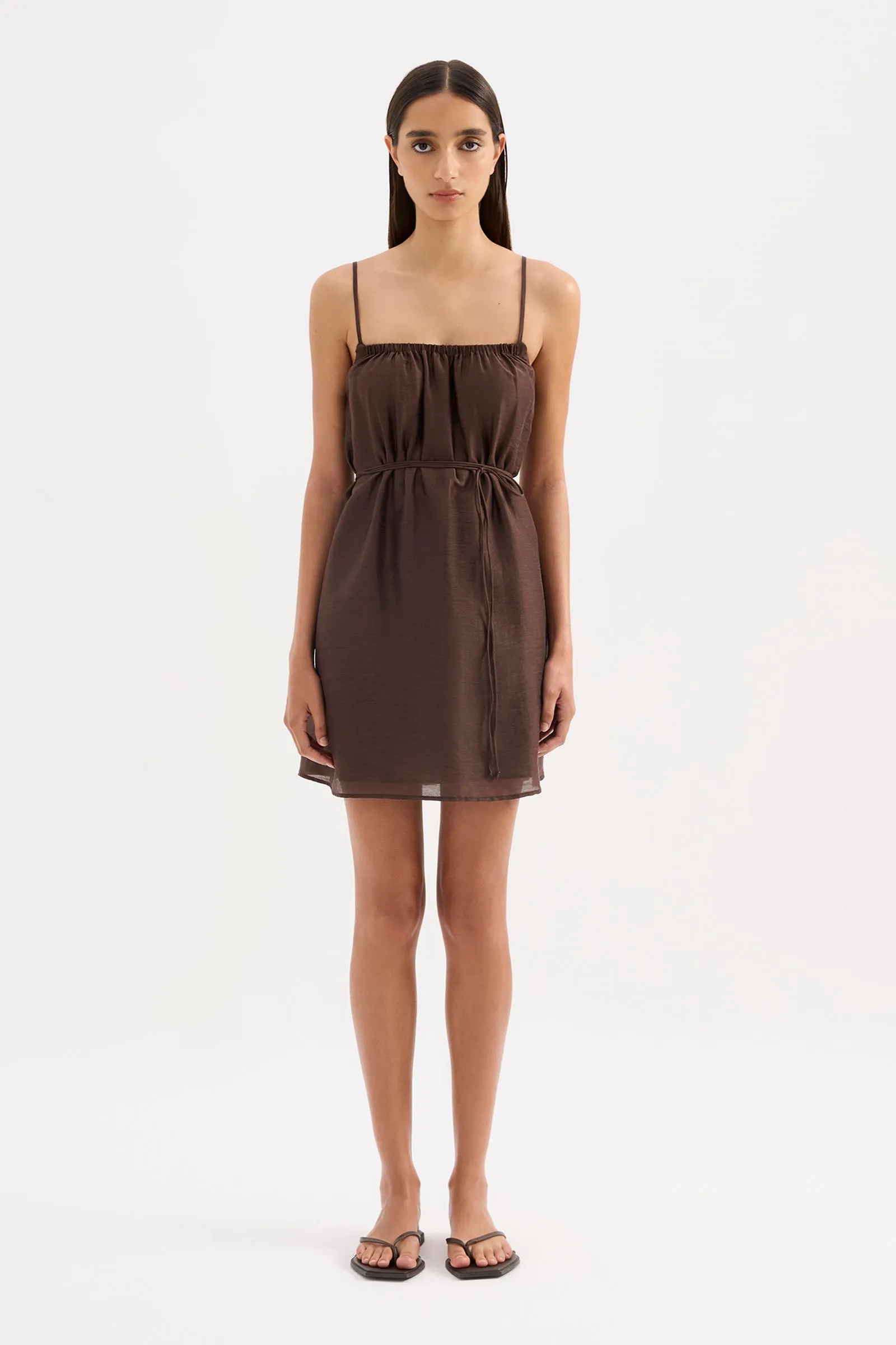 ZIKI LINEN MINI DRESS sold by Nude Lucy