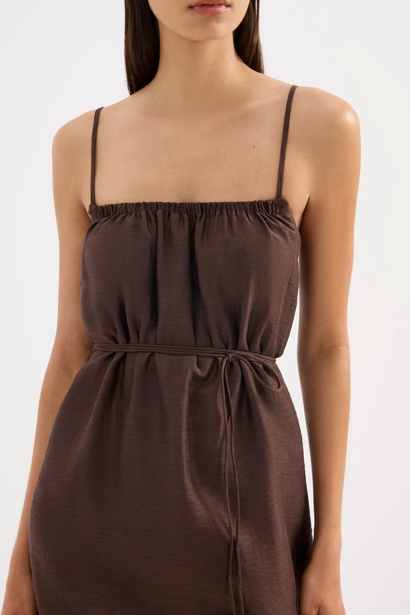 ZIKI LINEN MINI DRESS sold by Nude Lucy product image thumbnail 4