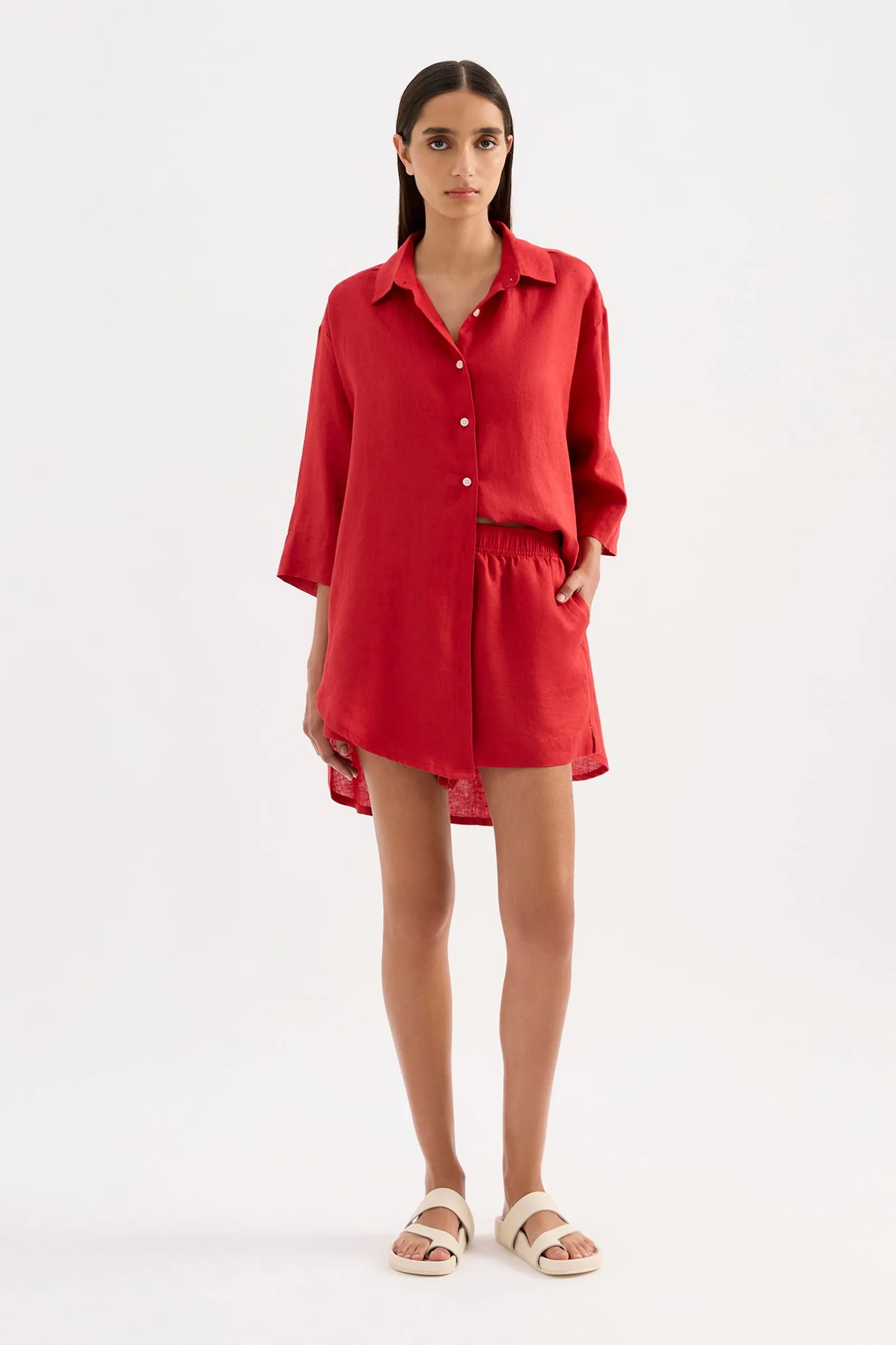 LOUNGE LINEN SHORT sold by Nude Lucy