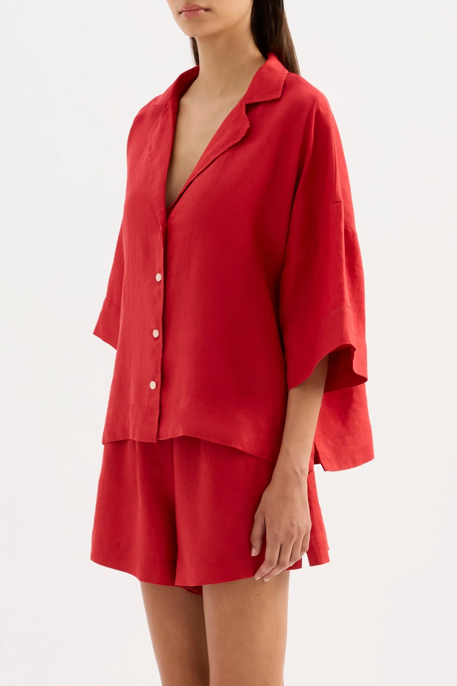 LOUNGE LINEN SHIRT sold by Nude Lucy product image thumbnail 3