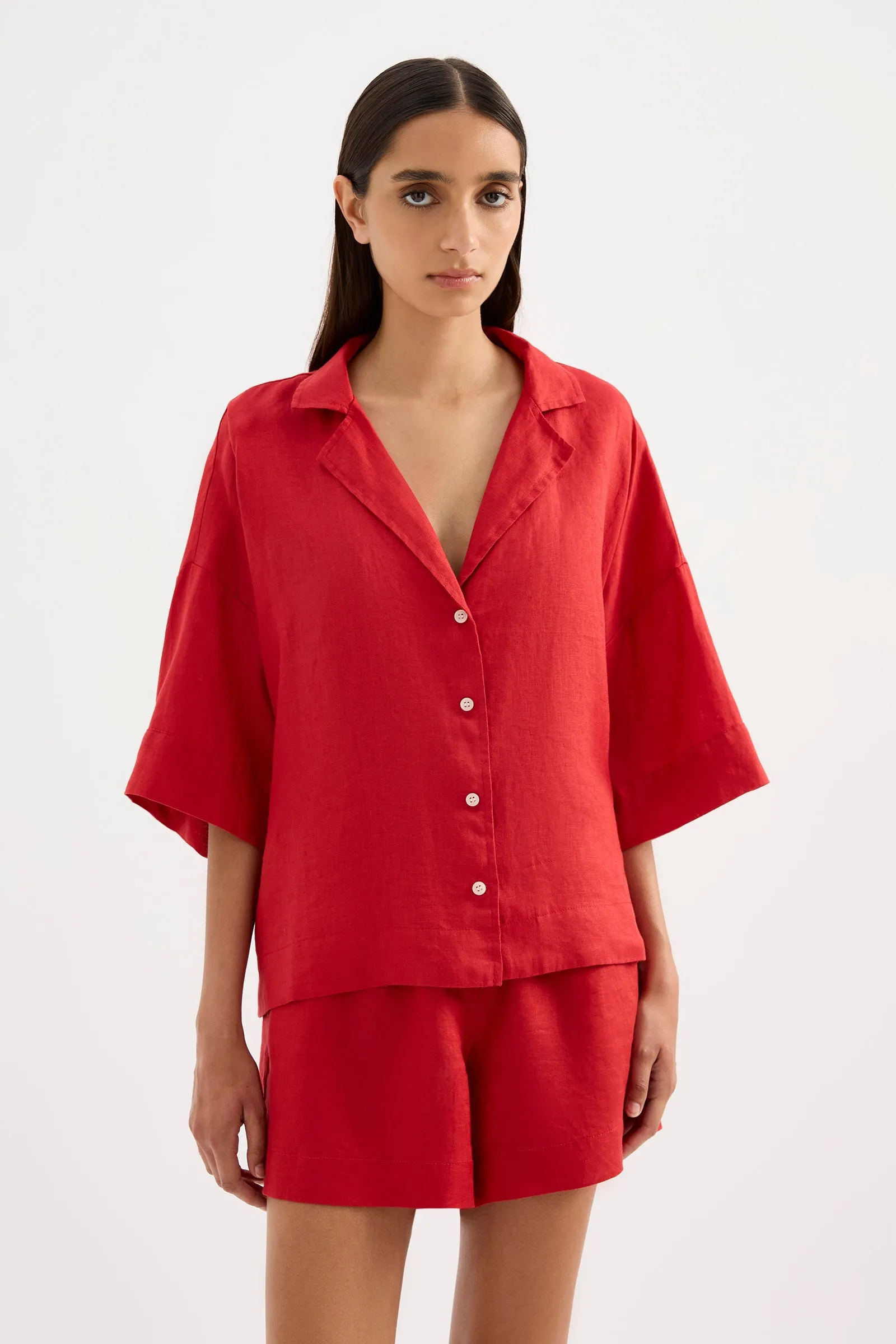LOUNGE LINEN SHIRT sold by Nude Lucy product image thumbnail 5
