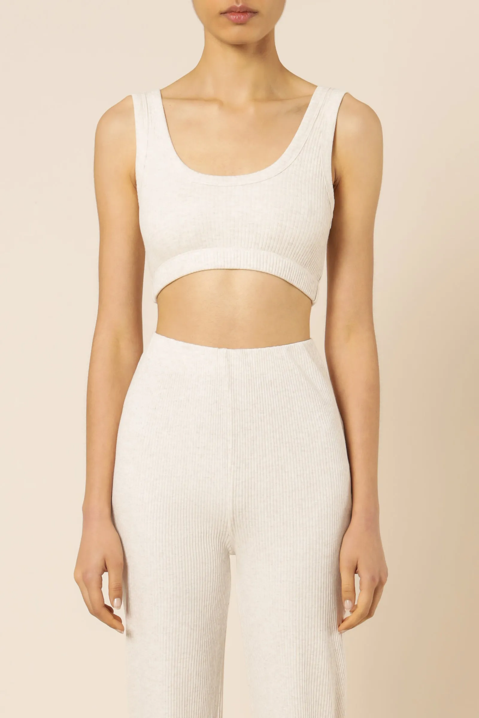 NUDE RIBBED LOUNGE CROP TOP sold by Nude Lucy product image thumbnail 2