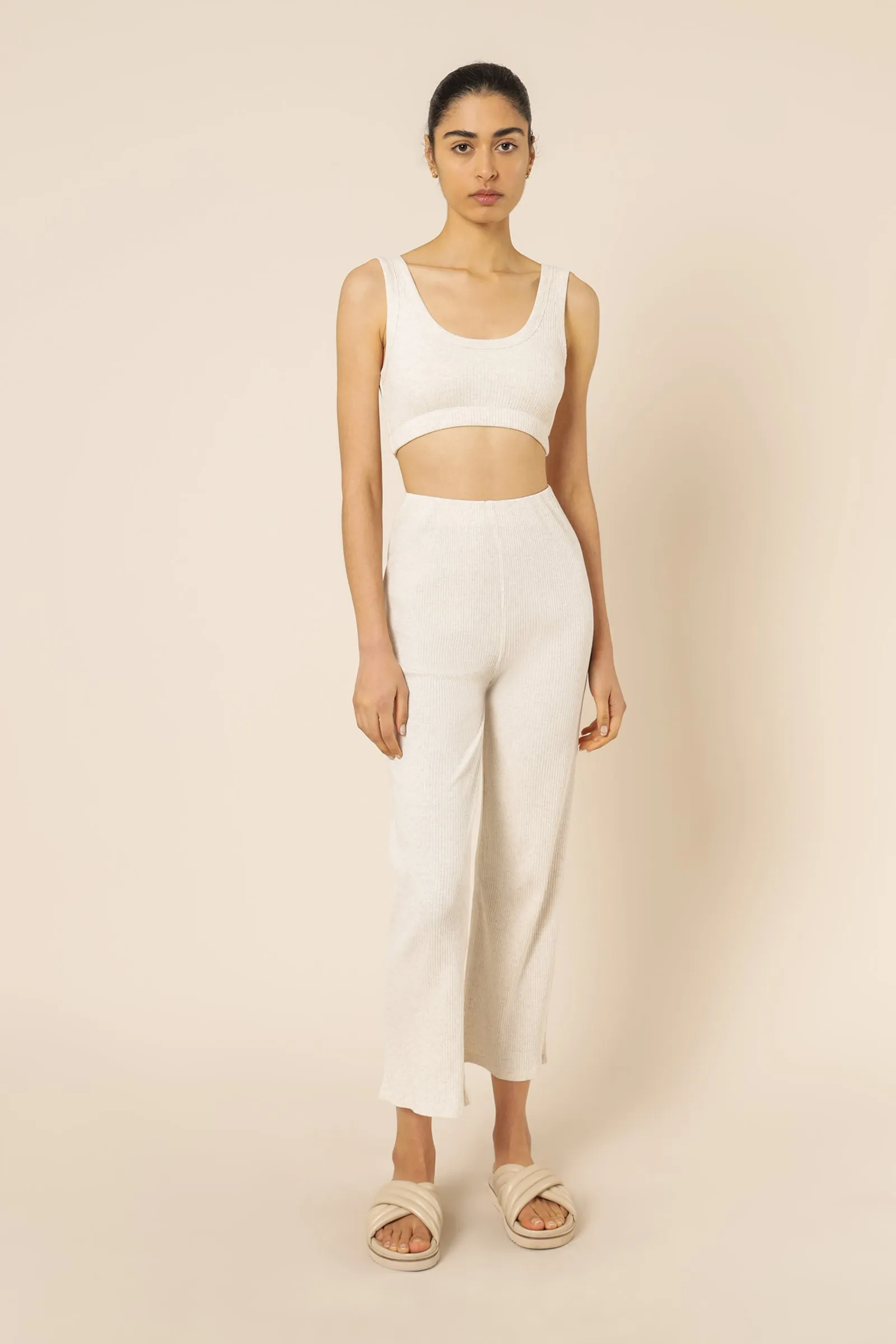 NUDE RIBBED LOUNGE CROP TOP sold by Nude Lucy