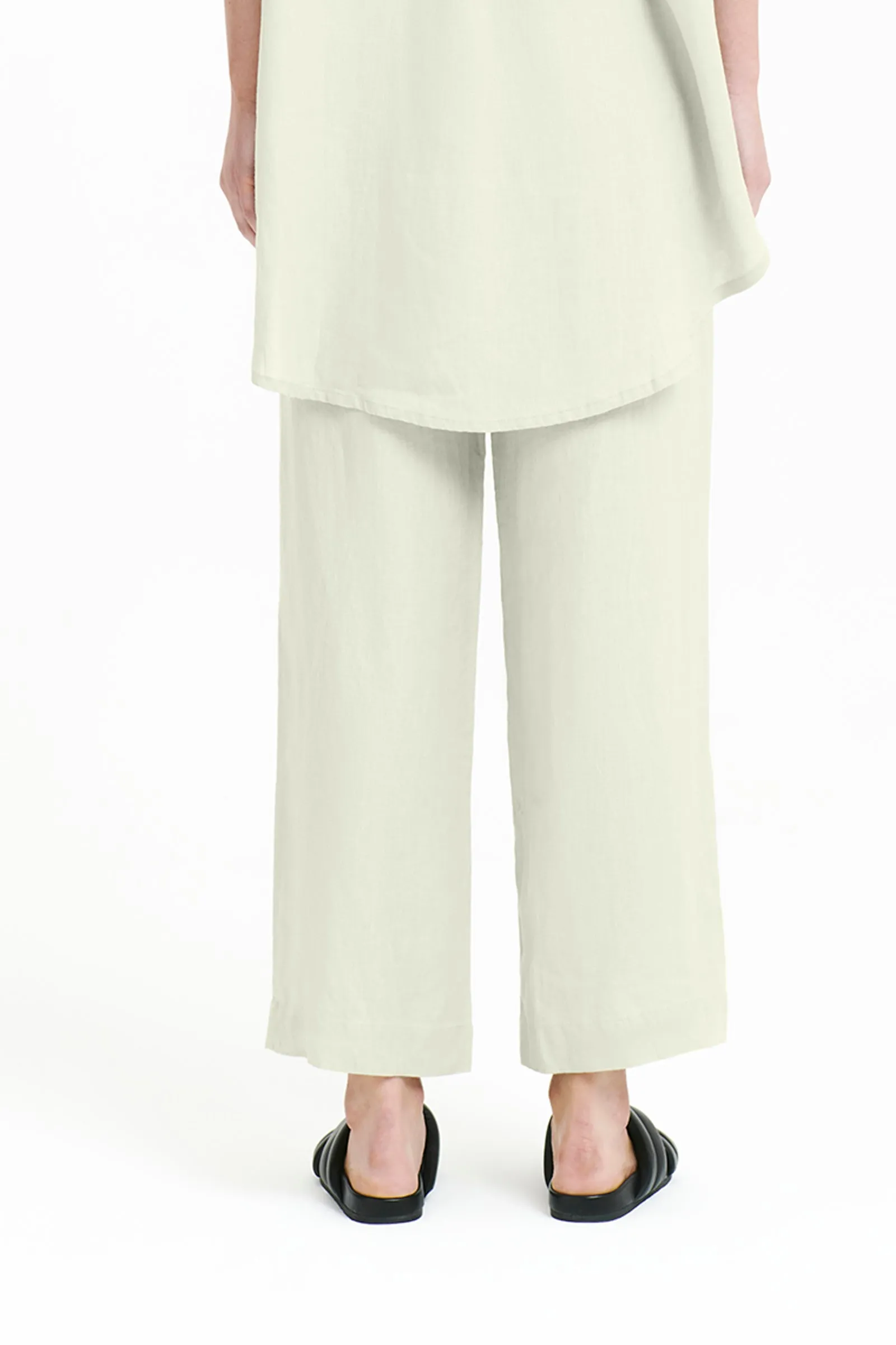 LOUNGE LINEN CROP PANT sold by Nude Lucy product image thumbnail 4