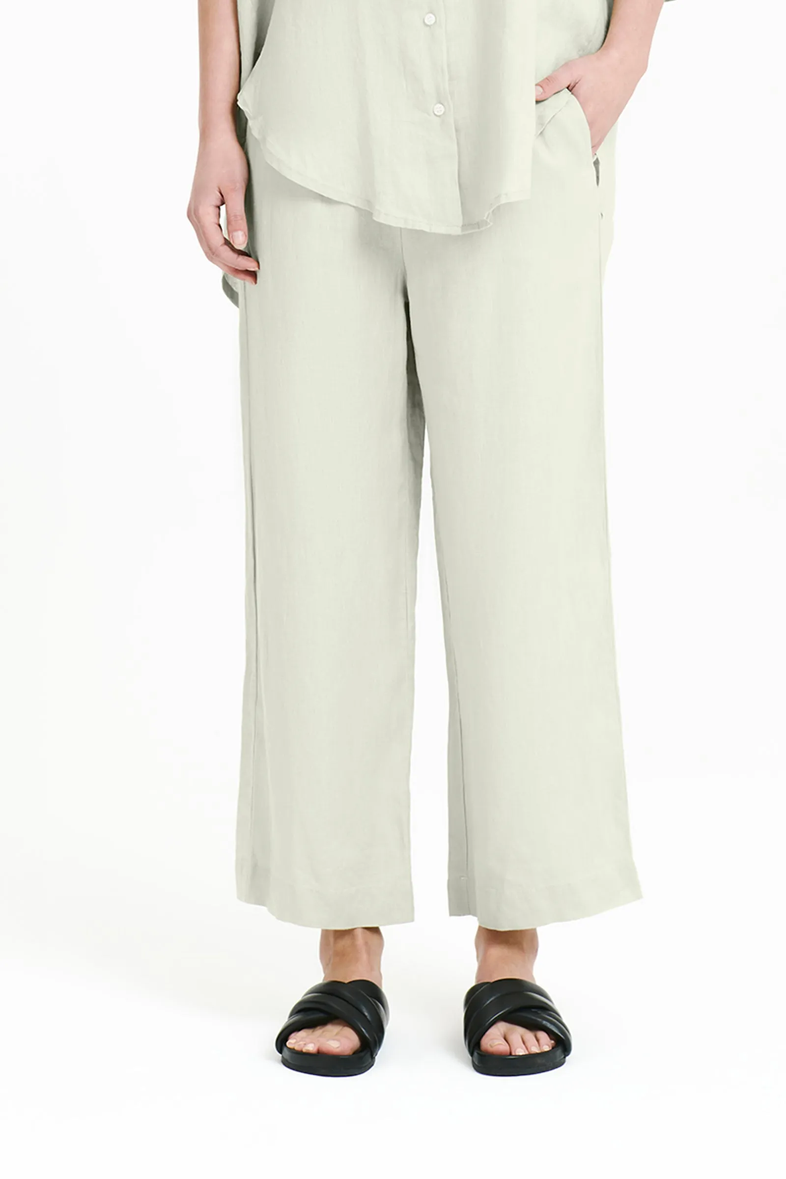 LOUNGE LINEN CROP PANT sold by Nude Lucy product image thumbnail 2