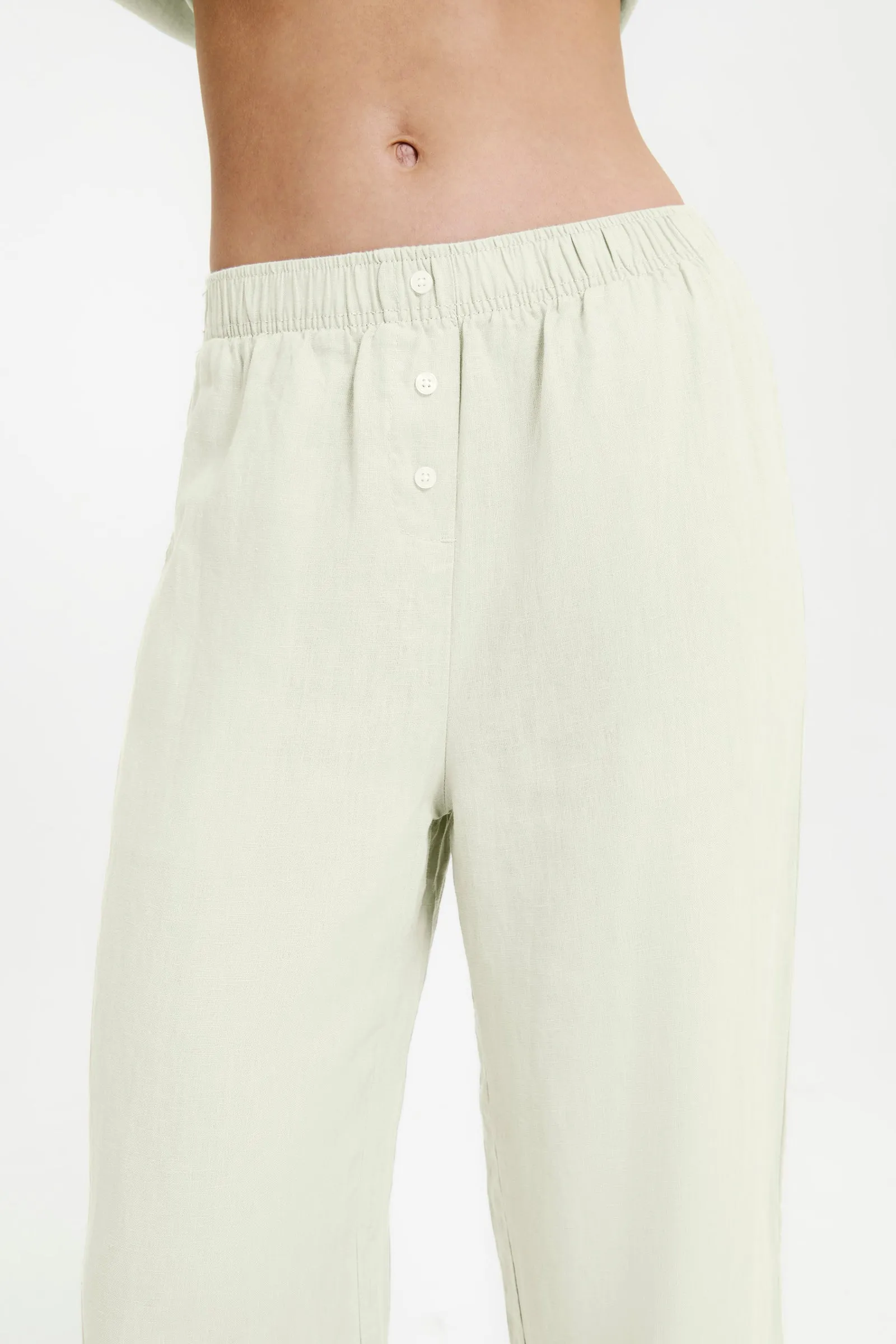 LOUNGE LINEN CROP PANT sold by Nude Lucy product image thumbnail 5