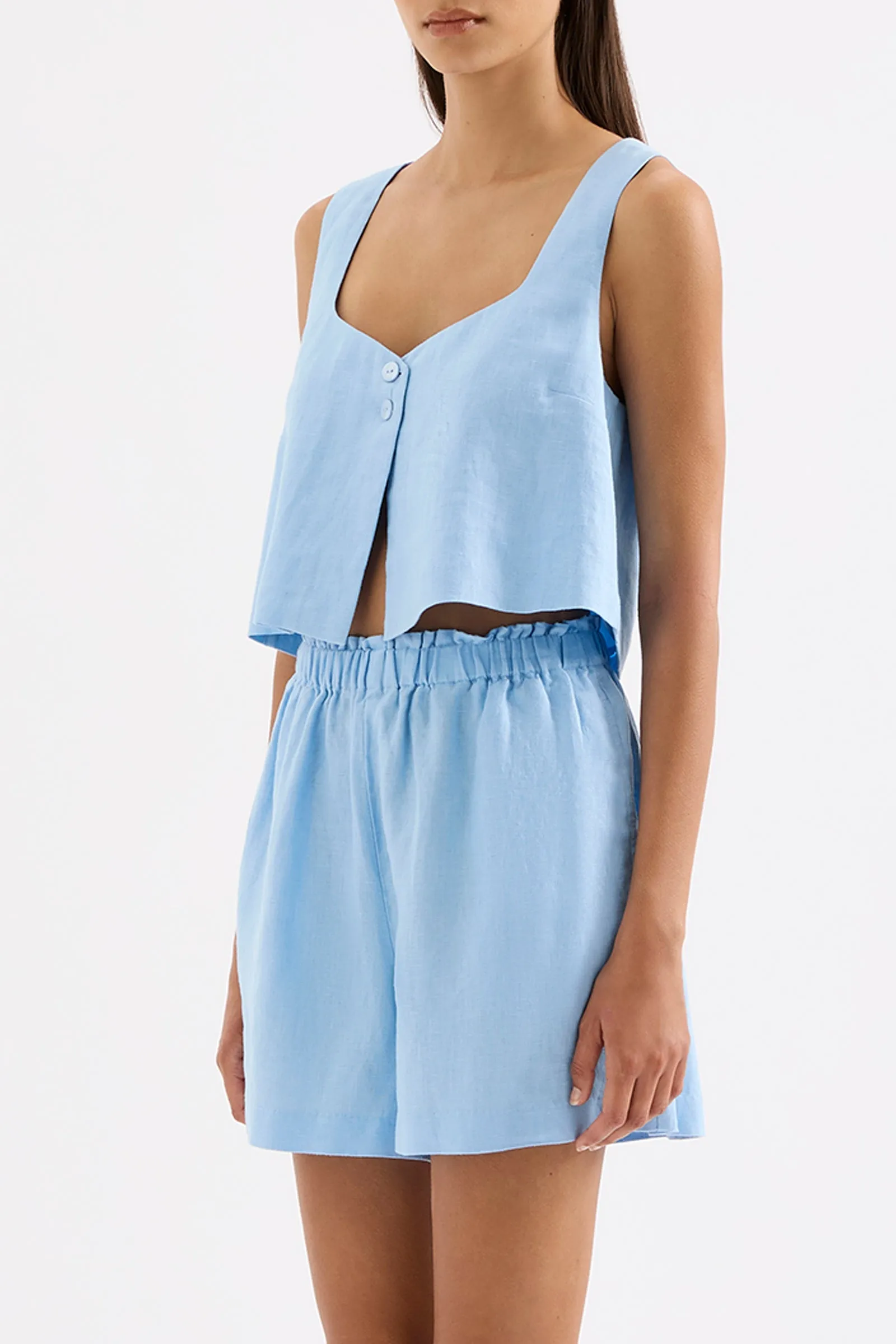 THEO LINEN TOP sold by Nude Lucy product image thumbnail 3