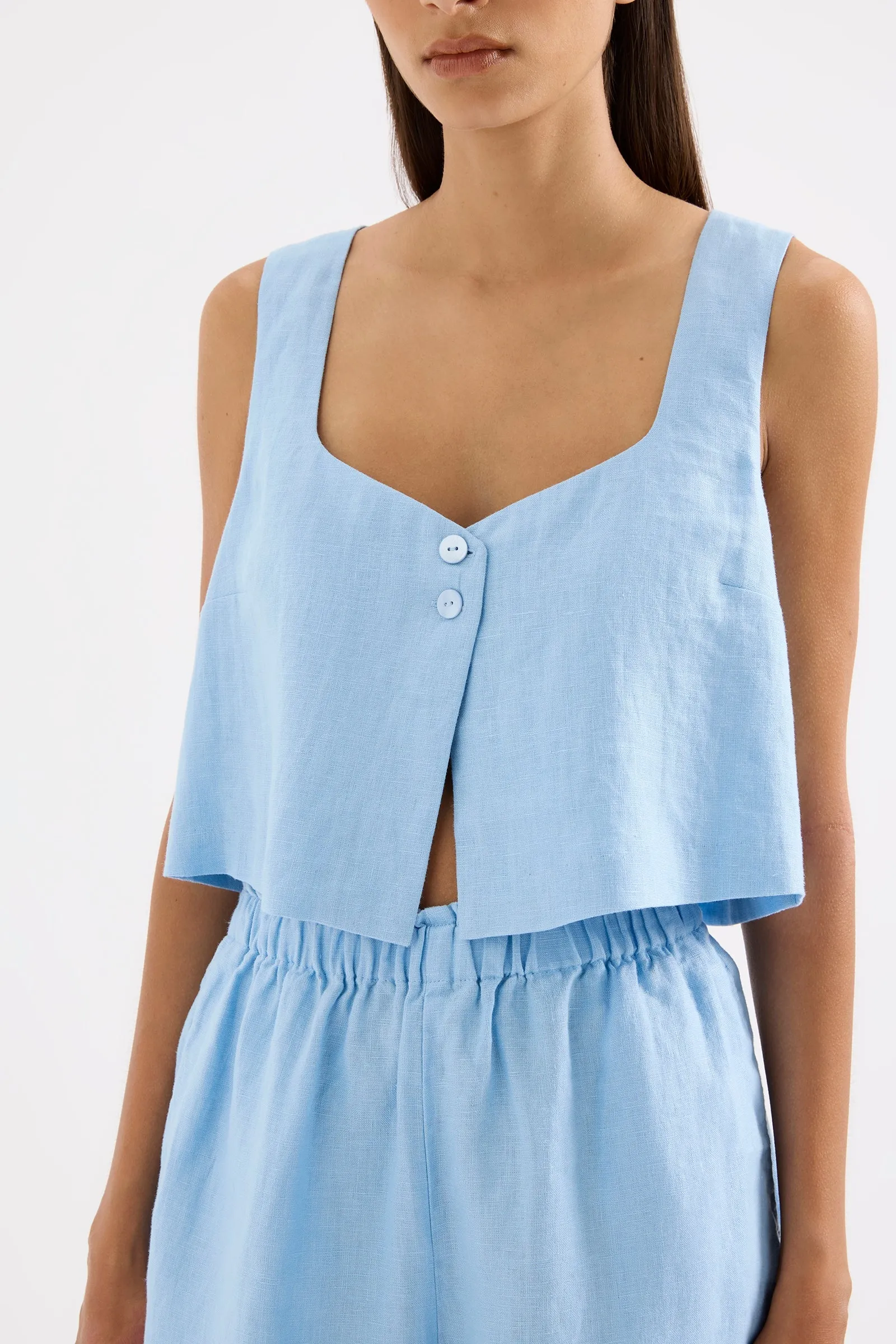 THEO LINEN TOP sold by Nude Lucy product image thumbnail 5