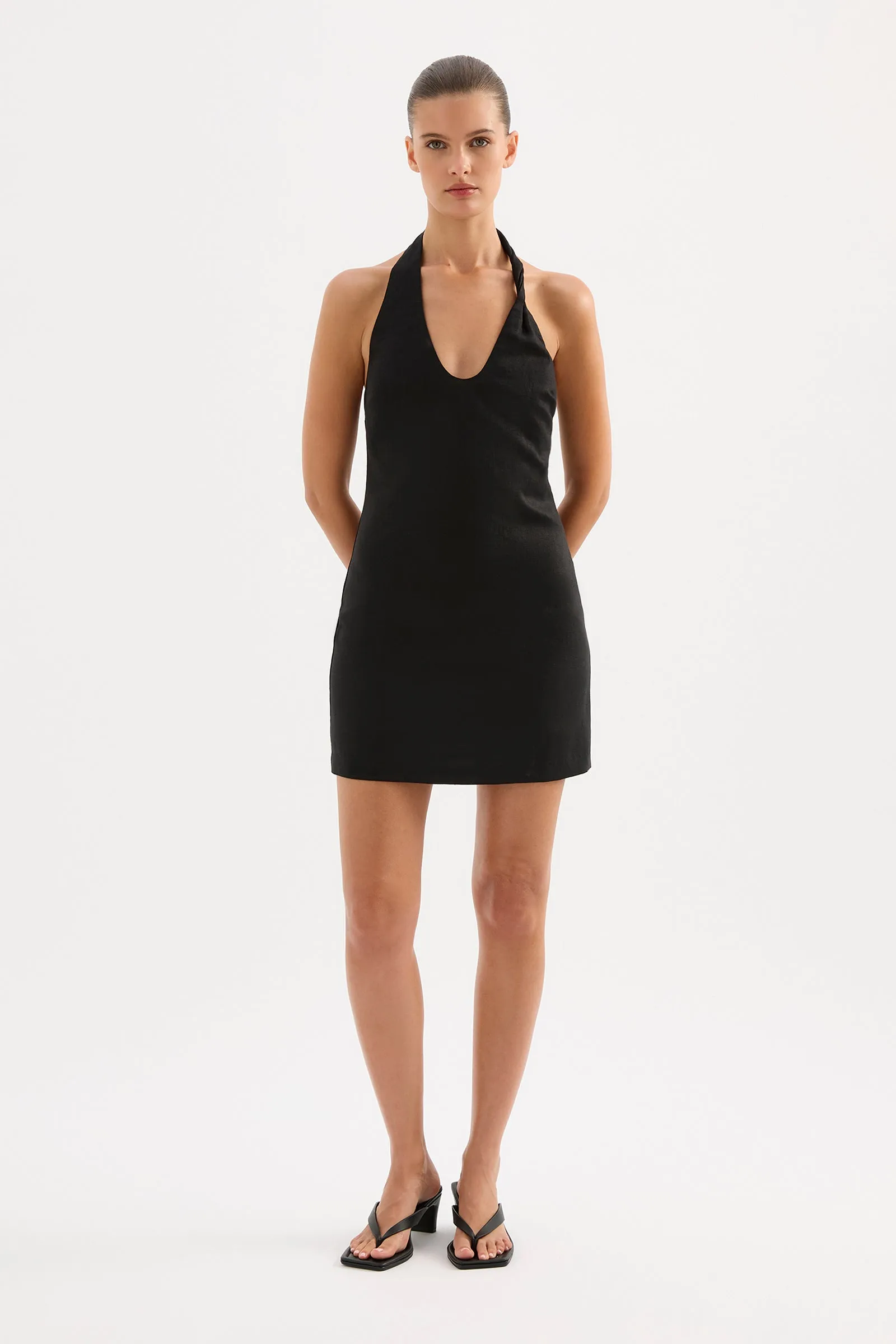 ZAYDA LINEN MINI DRESS sold by Nude Lucy product image thumbnail 3