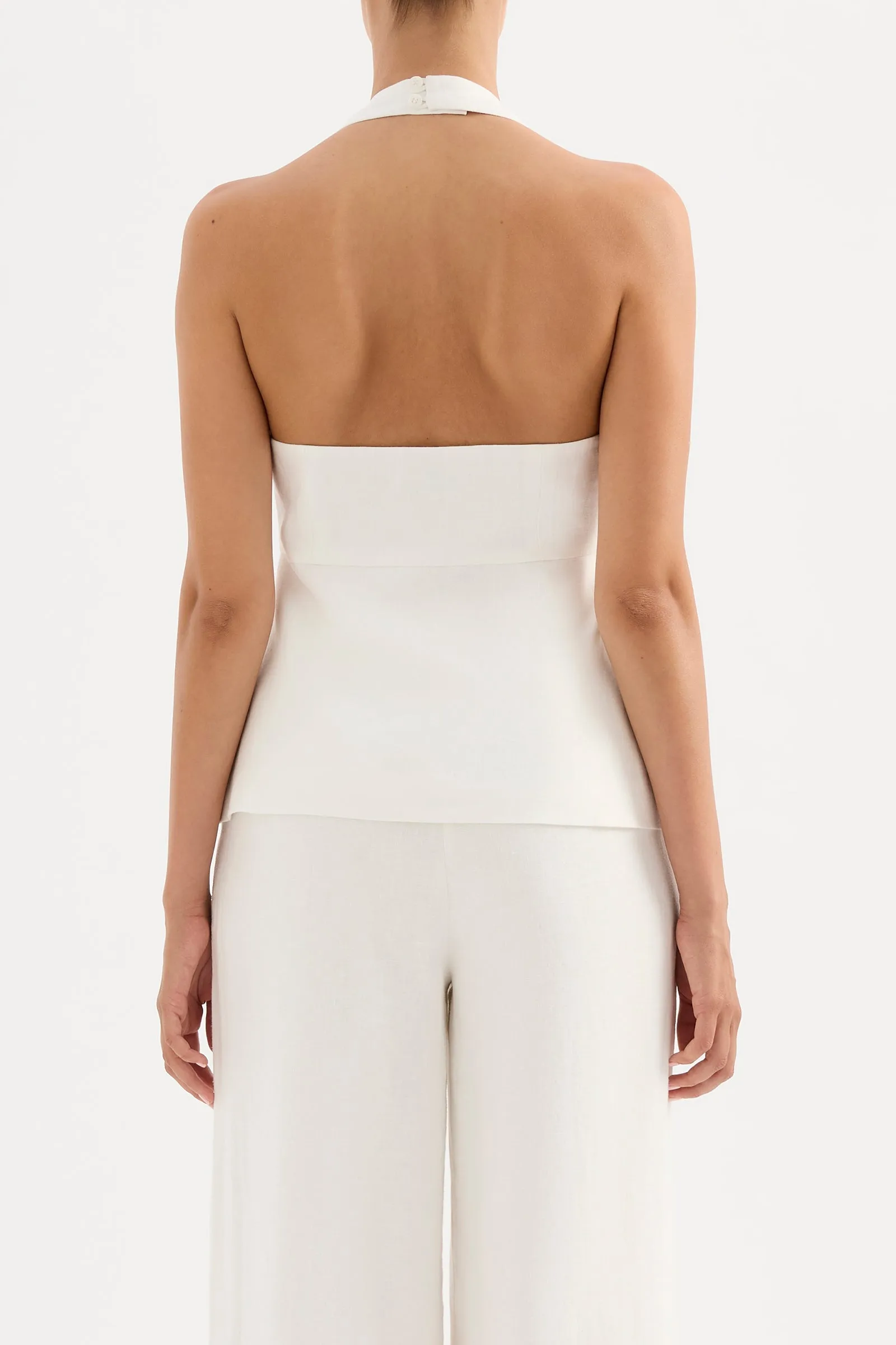 ZAYDA LINEN VEST sold by Nude Lucy product image thumbnail 4