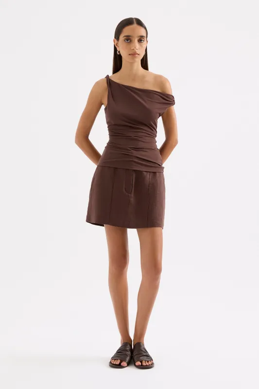 THEO LINEN SKIRT sold by Nude Lucy