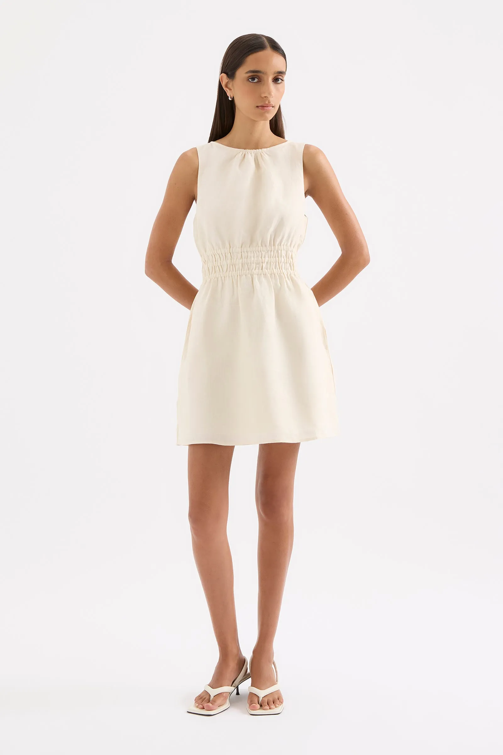 ANDRI LINEN MINI DRESS sold by Nude Lucy product image thumbnail 4