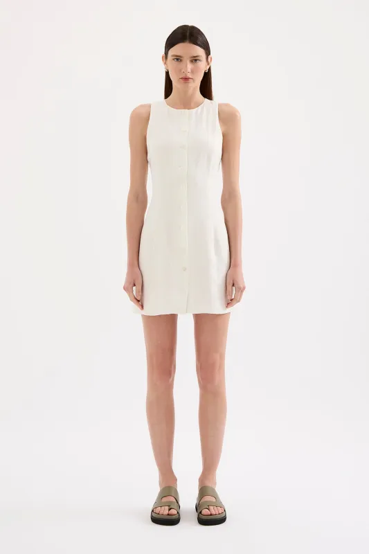 MAZI LINEN MINI DRESS sold by Nude Lucy