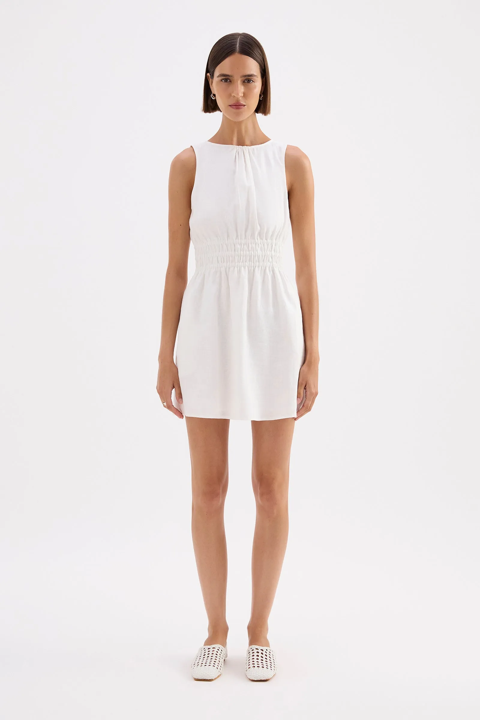ANDRI LINEN MINI DRESS sold by Nude Lucy
