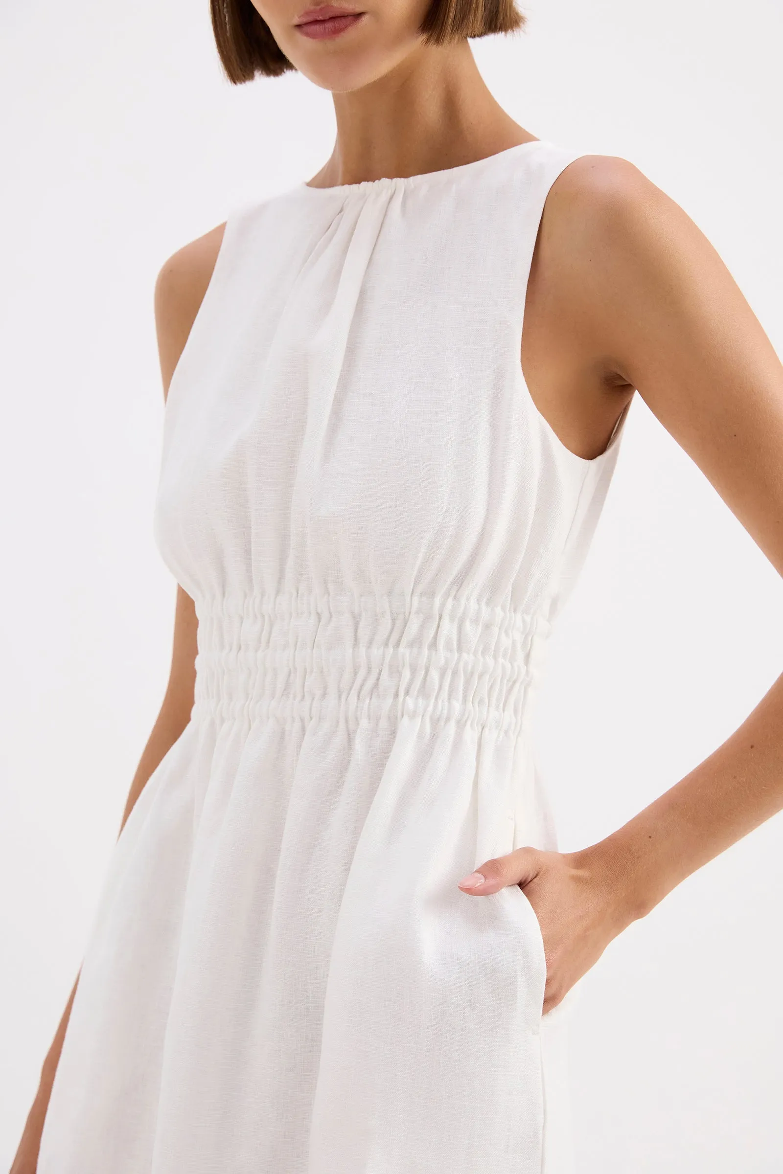 ANDRI LINEN MINI DRESS sold by Nude Lucy product image thumbnail 5