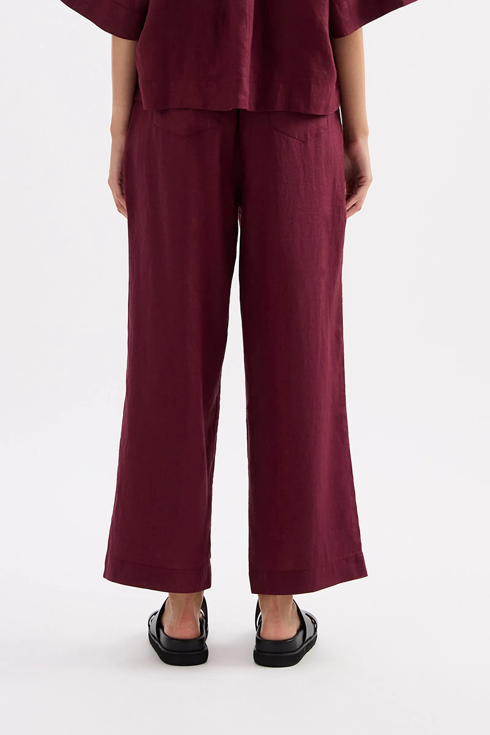 LOUNGE LINEN CROP PANT sold by Nude Lucy product image thumbnail 4