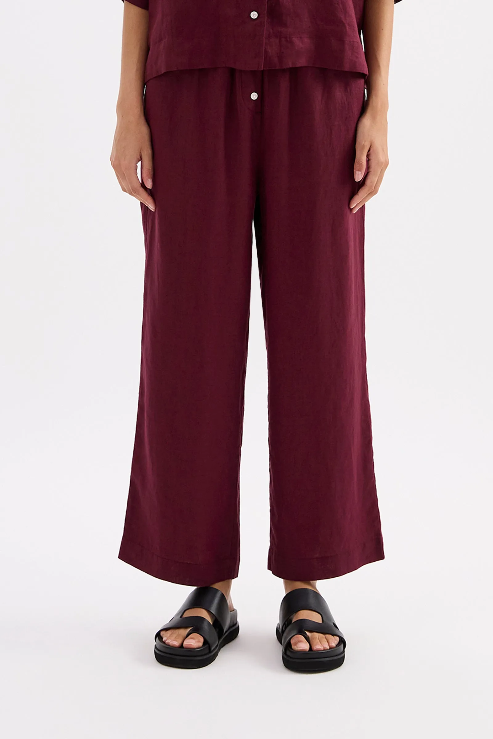 LOUNGE LINEN CROP PANT sold by Nude Lucy product image thumbnail 2