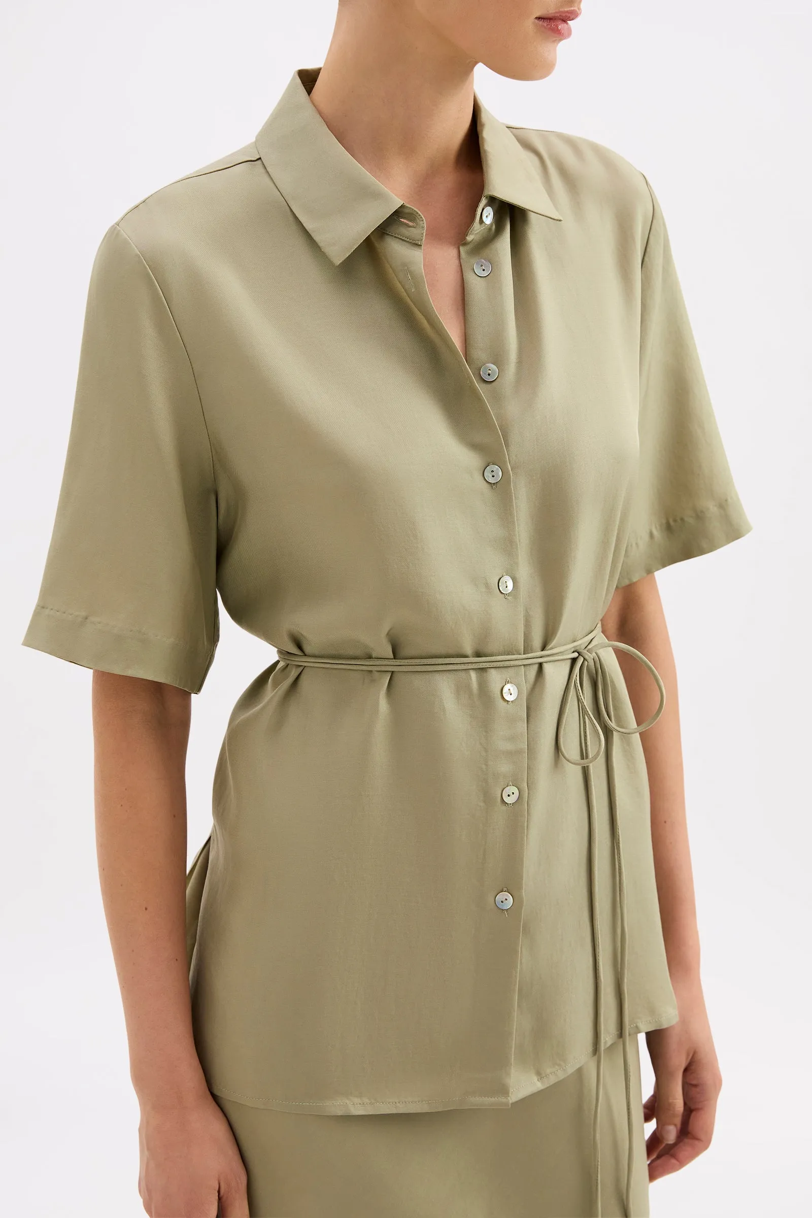 LAWTON TENCEL SHIRT sold by Nude Lucy product image thumbnail 5