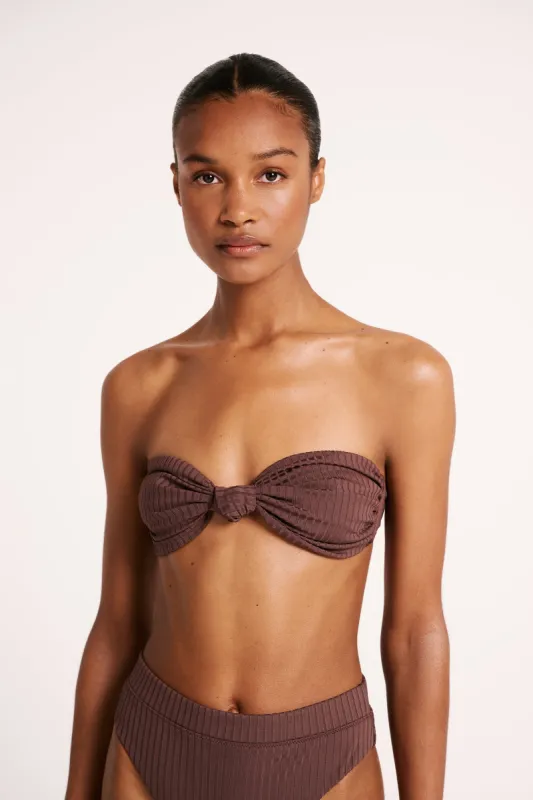 CLASSIC KNOT FRONT BIKINI TOP sold by Nude Lucy