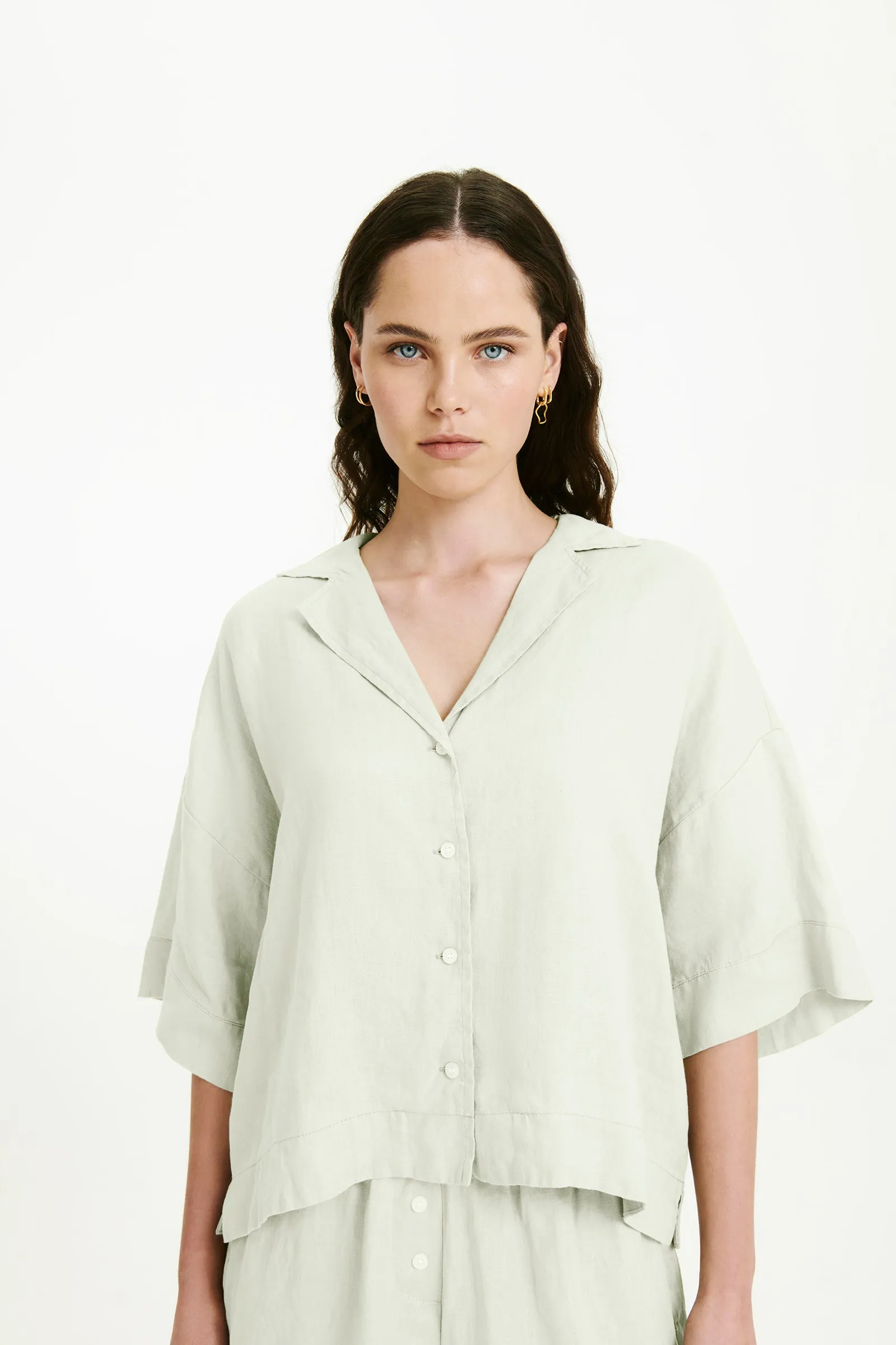 LOUNGE LINEN SHIRT sold by Nude Lucy