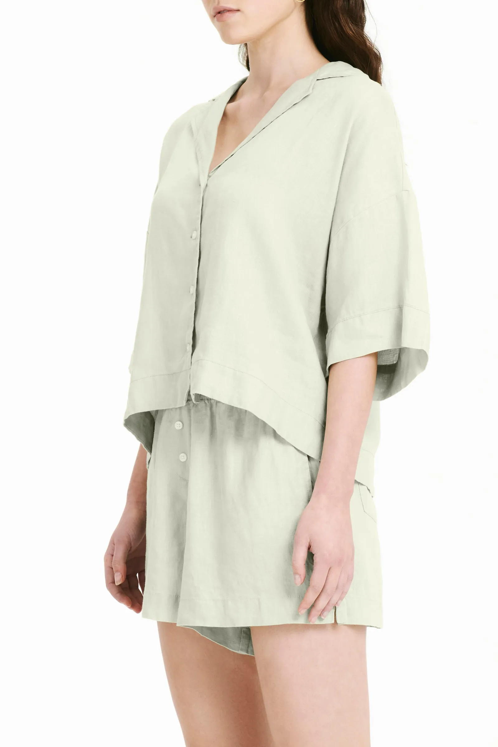LOUNGE LINEN SHIRT sold by Nude Lucy product image thumbnail 5