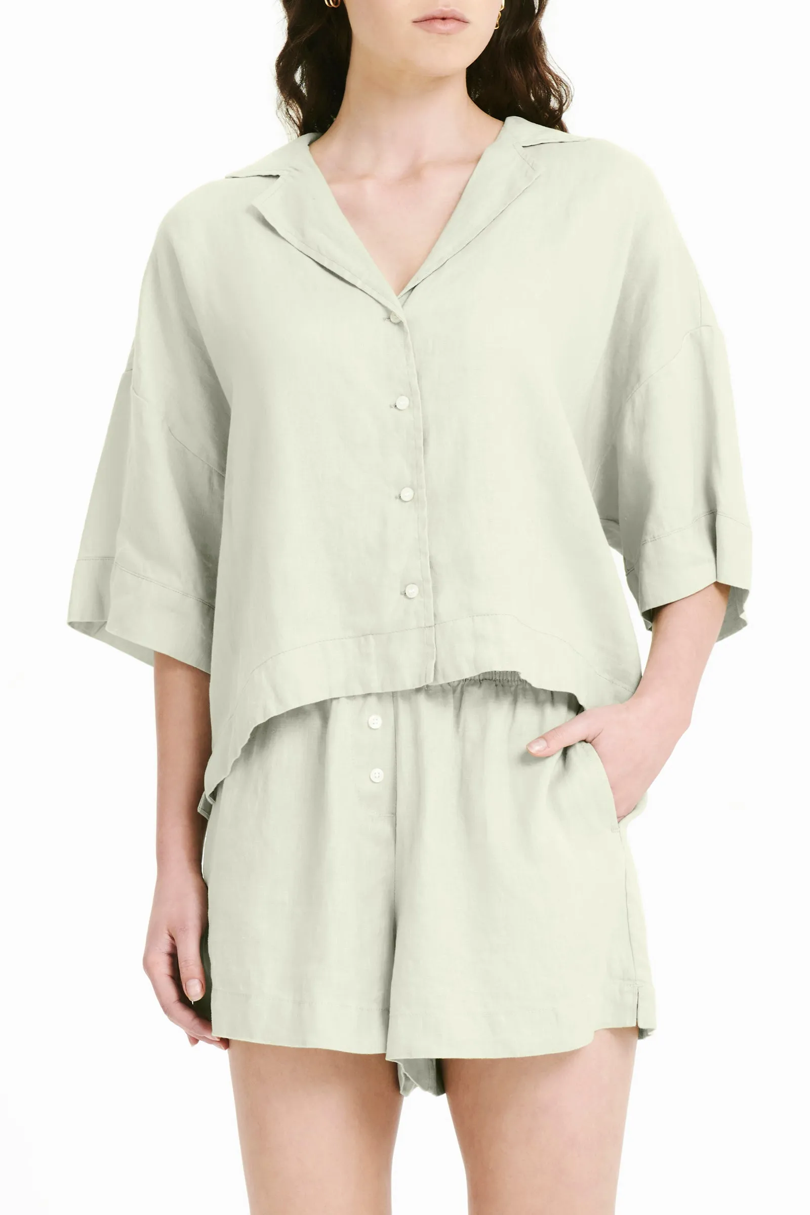 LOUNGE LINEN SHIRT sold by Nude Lucy product image thumbnail 4