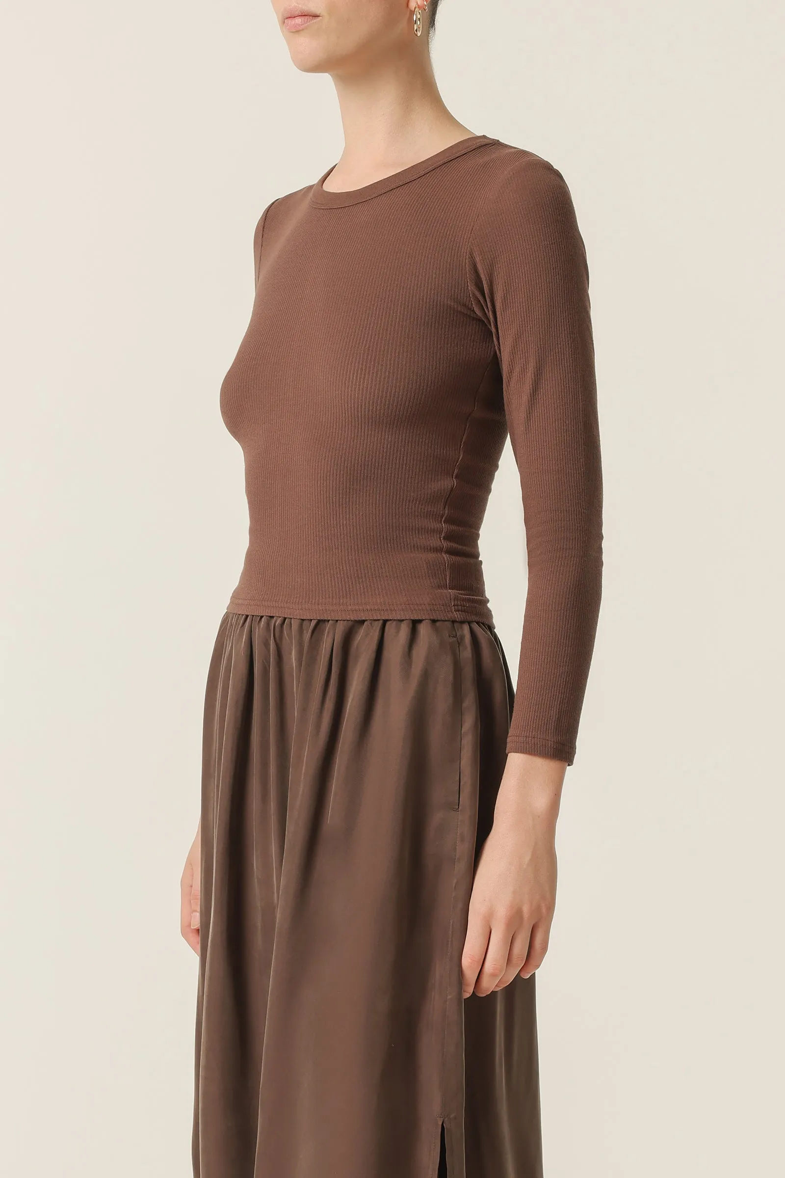 MONROE ORGANIC LS TEE sold by Nude Lucy product image thumbnail 3