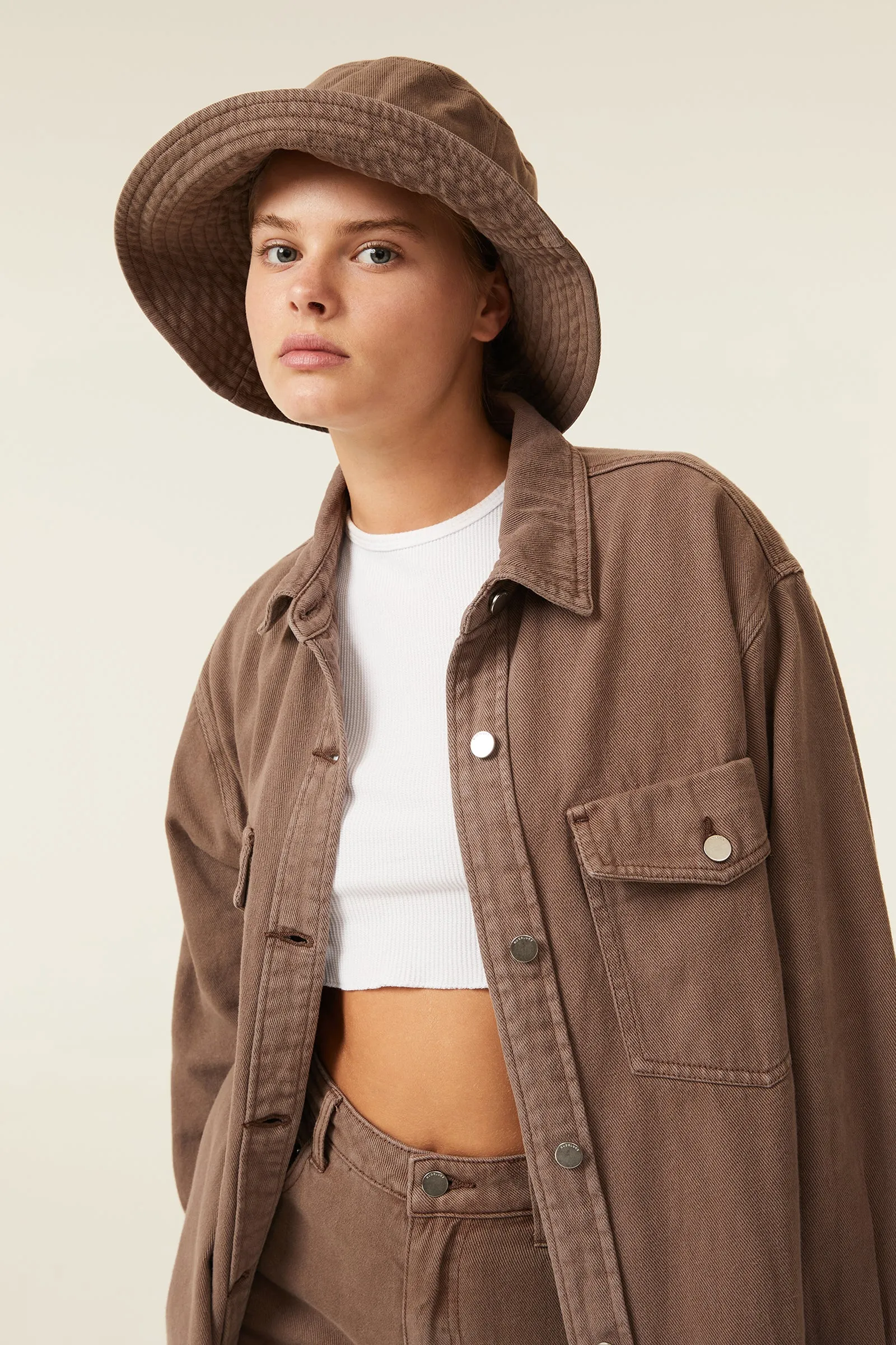 NUDE DENIM BUCKET HAT sold by Nude Lucy