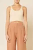 JADE BUTTON FRONT WAFFLE TANK sold by Nude Lucy