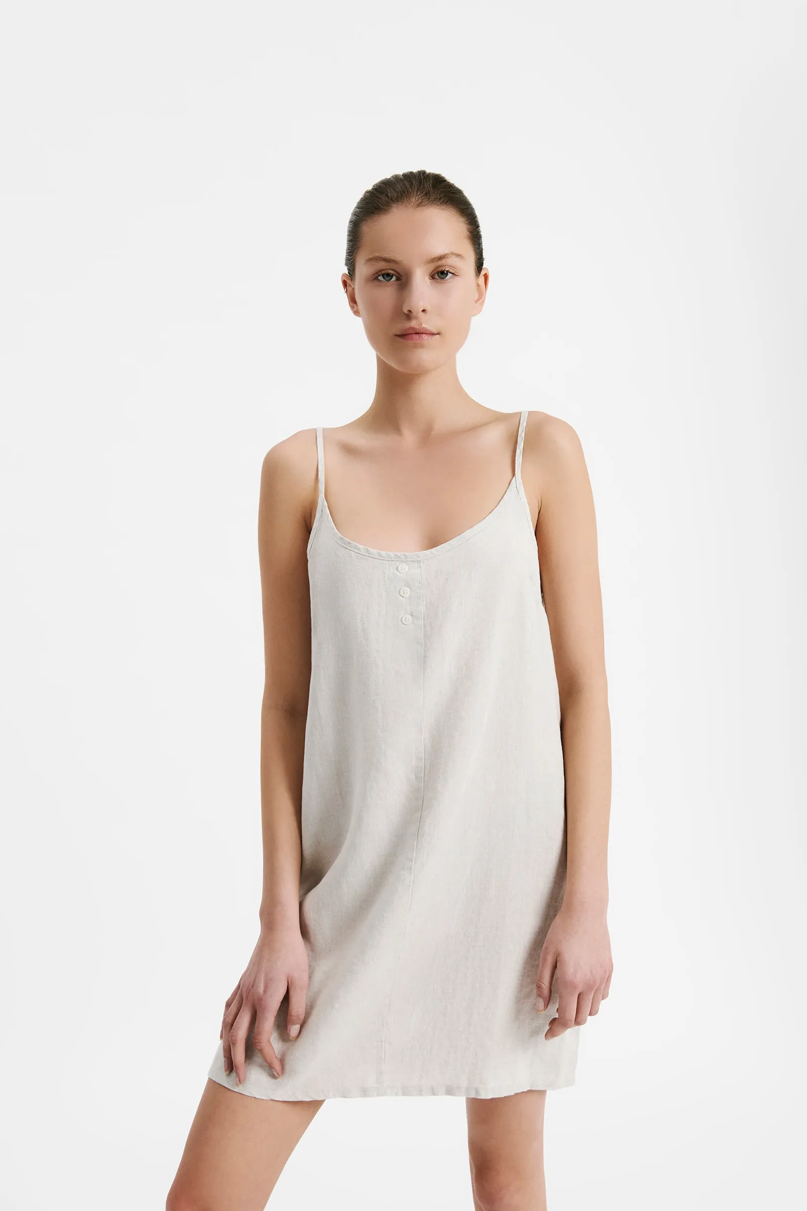 NUDE LINEN LOUNGE DRESS sold by Nude Lucy product image thumbnail 5