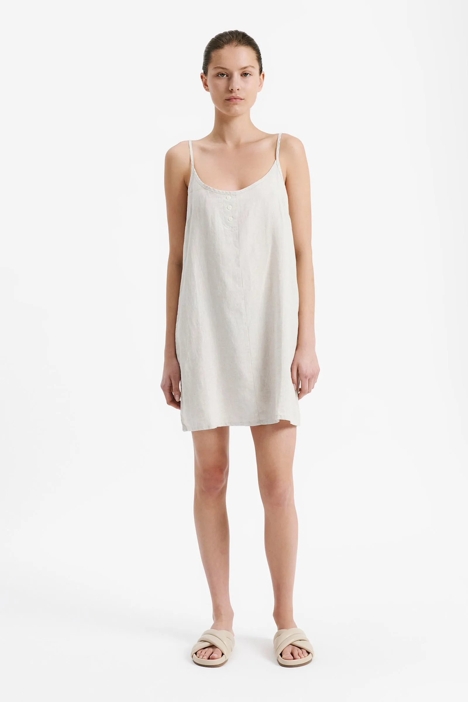 NUDE LINEN LOUNGE DRESS sold by Nude Lucy