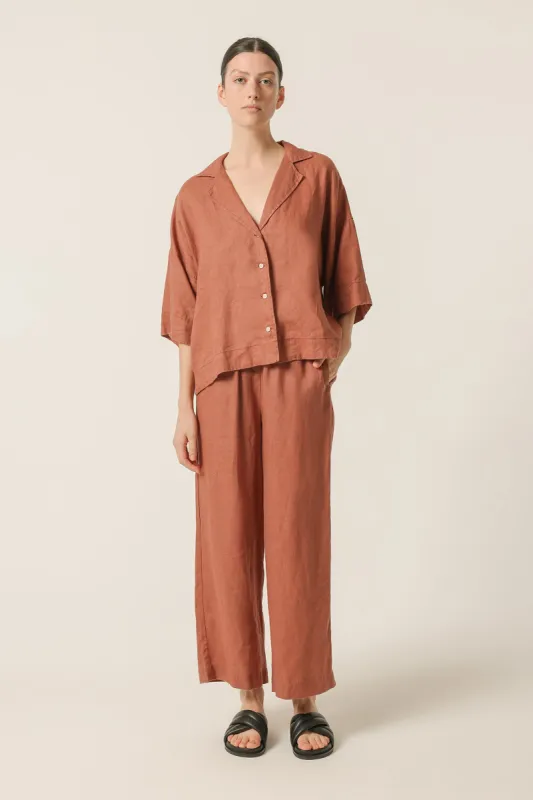 NUDE LOUNGE LINEN CROP PANT sold by Nude Lucy
