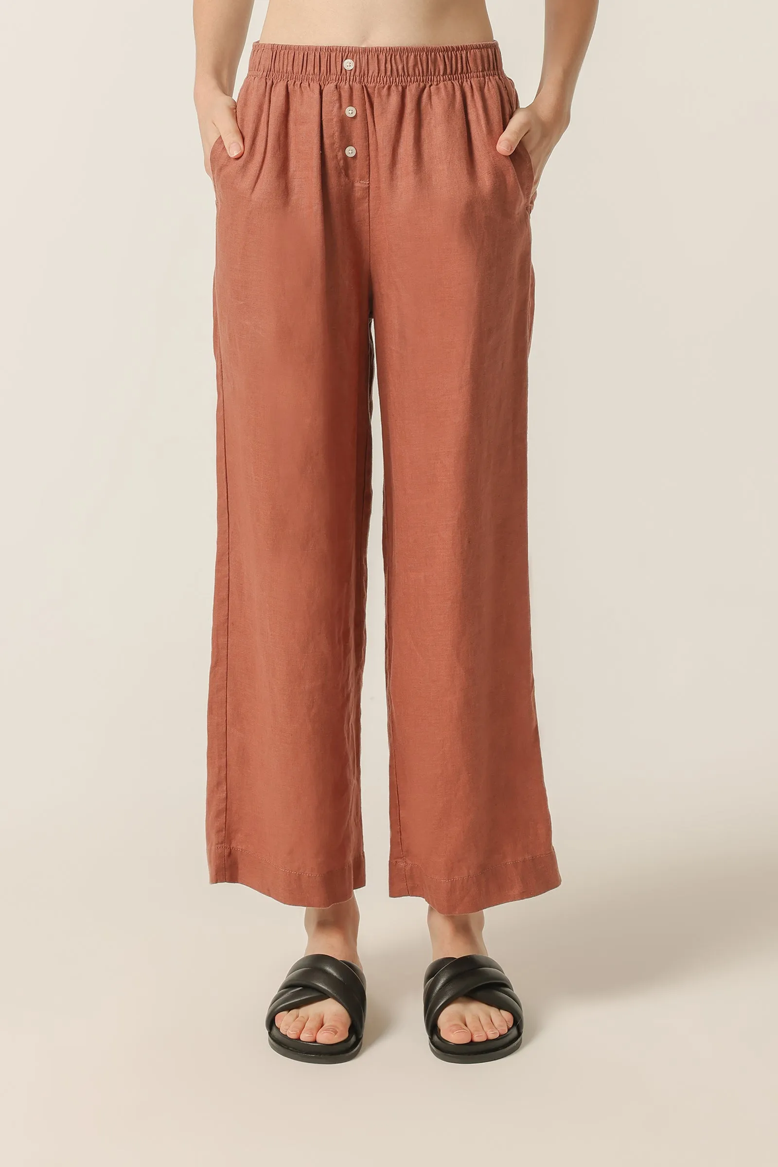 NUDE LOUNGE LINEN CROP PANT sold by Nude Lucy product image thumbnail 2