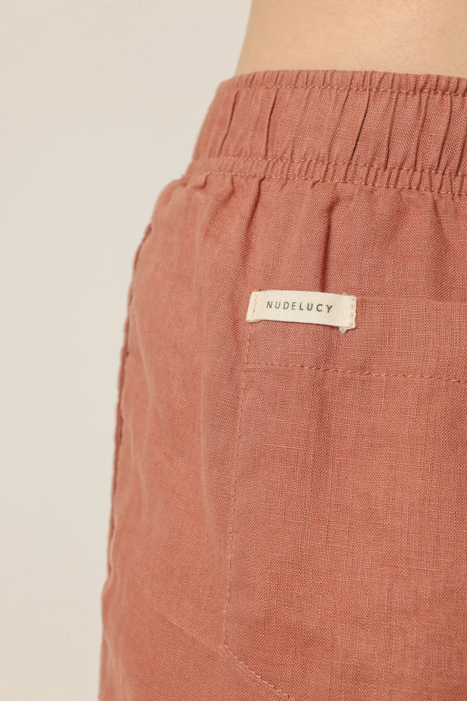 NUDE LOUNGE LINEN CROP PANT sold by Nude Lucy product image thumbnail 5