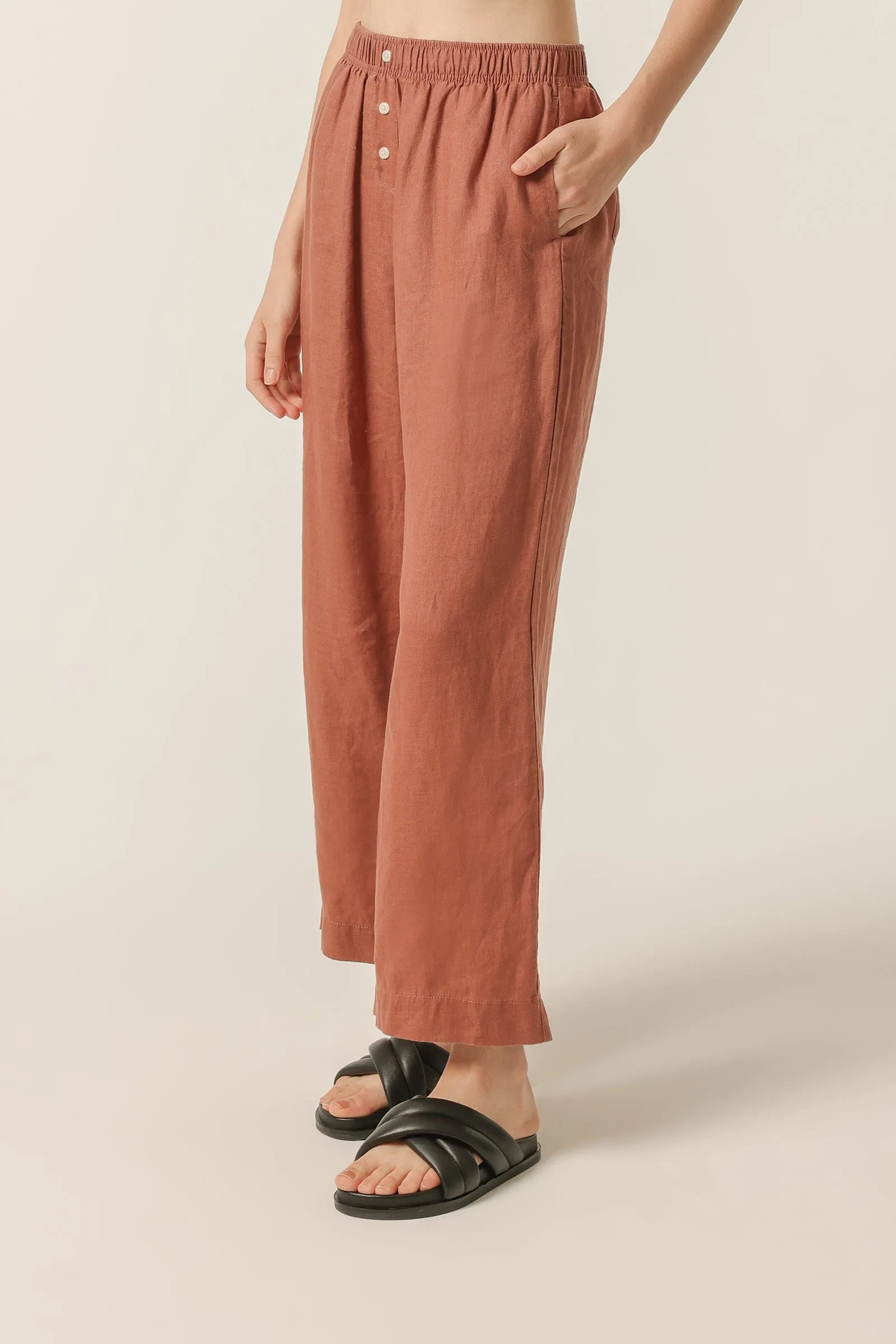 NUDE LOUNGE LINEN CROP PANT sold by Nude Lucy product image thumbnail 3