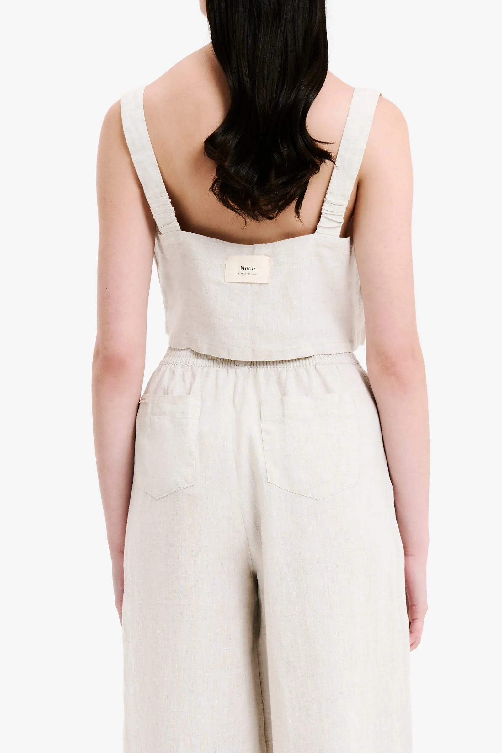 LOUNGE HERITAGE LINEN CAMI sold by Nude Lucy product image thumbnail 4