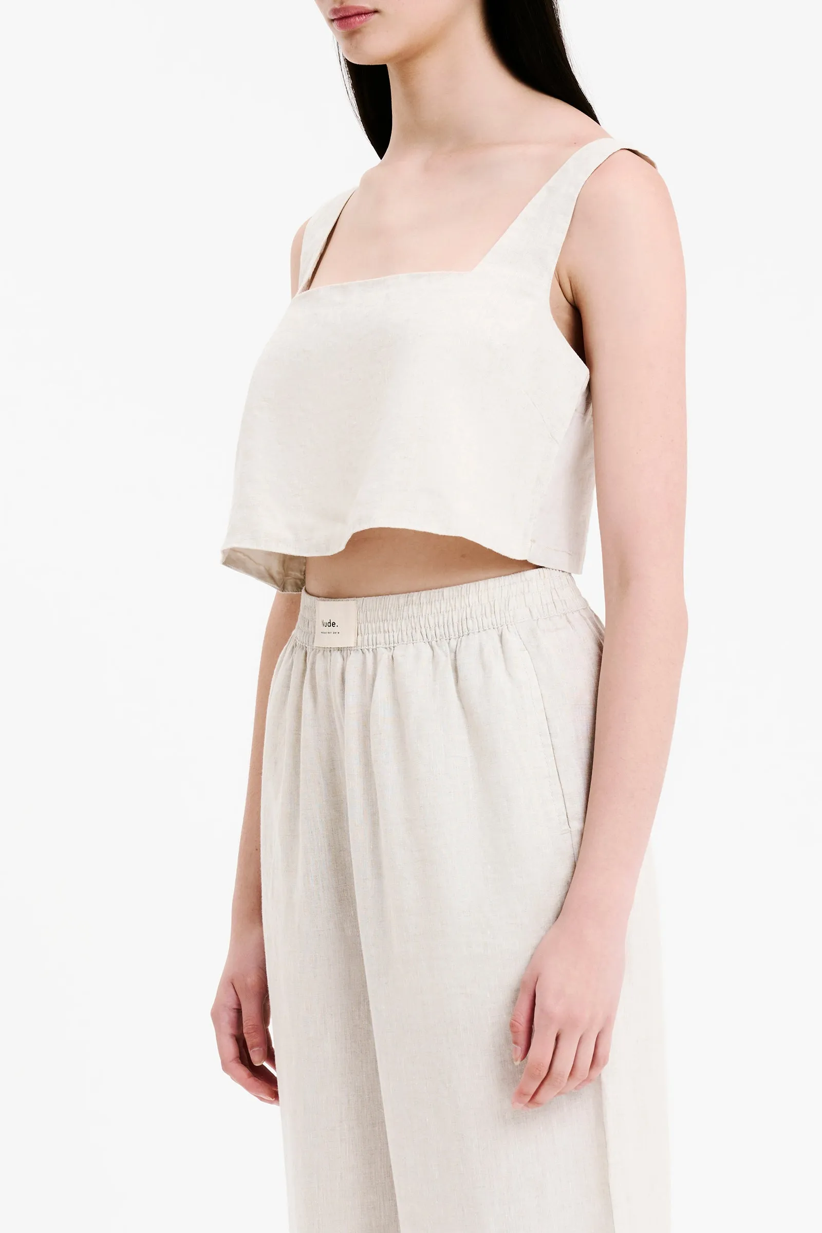 LOUNGE HERITAGE LINEN CAMI sold by Nude Lucy product image thumbnail 3