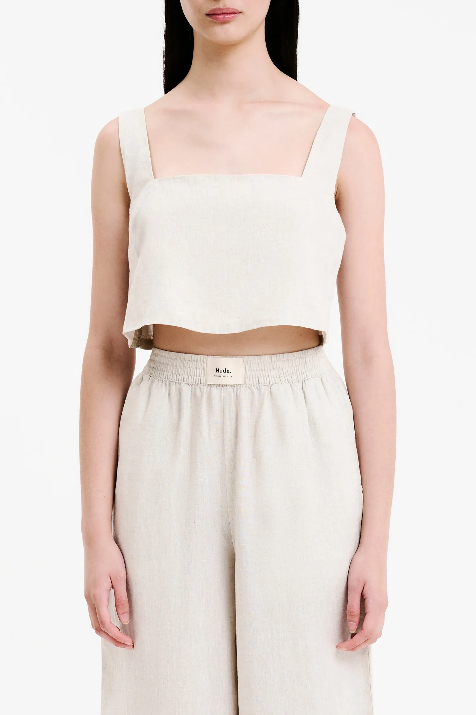 LOUNGE HERITAGE LINEN CAMI sold by Nude Lucy product image thumbnail 2