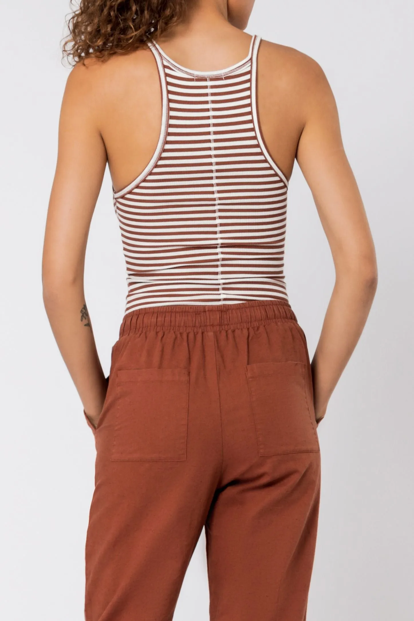 CHARLIE STRIPE RIB TANK sold by Nude Lucy product image thumbnail 3