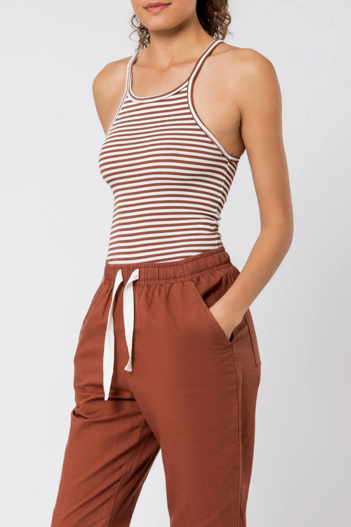 CHARLIE STRIPE RIB TANK sold by Nude Lucy product image thumbnail 2