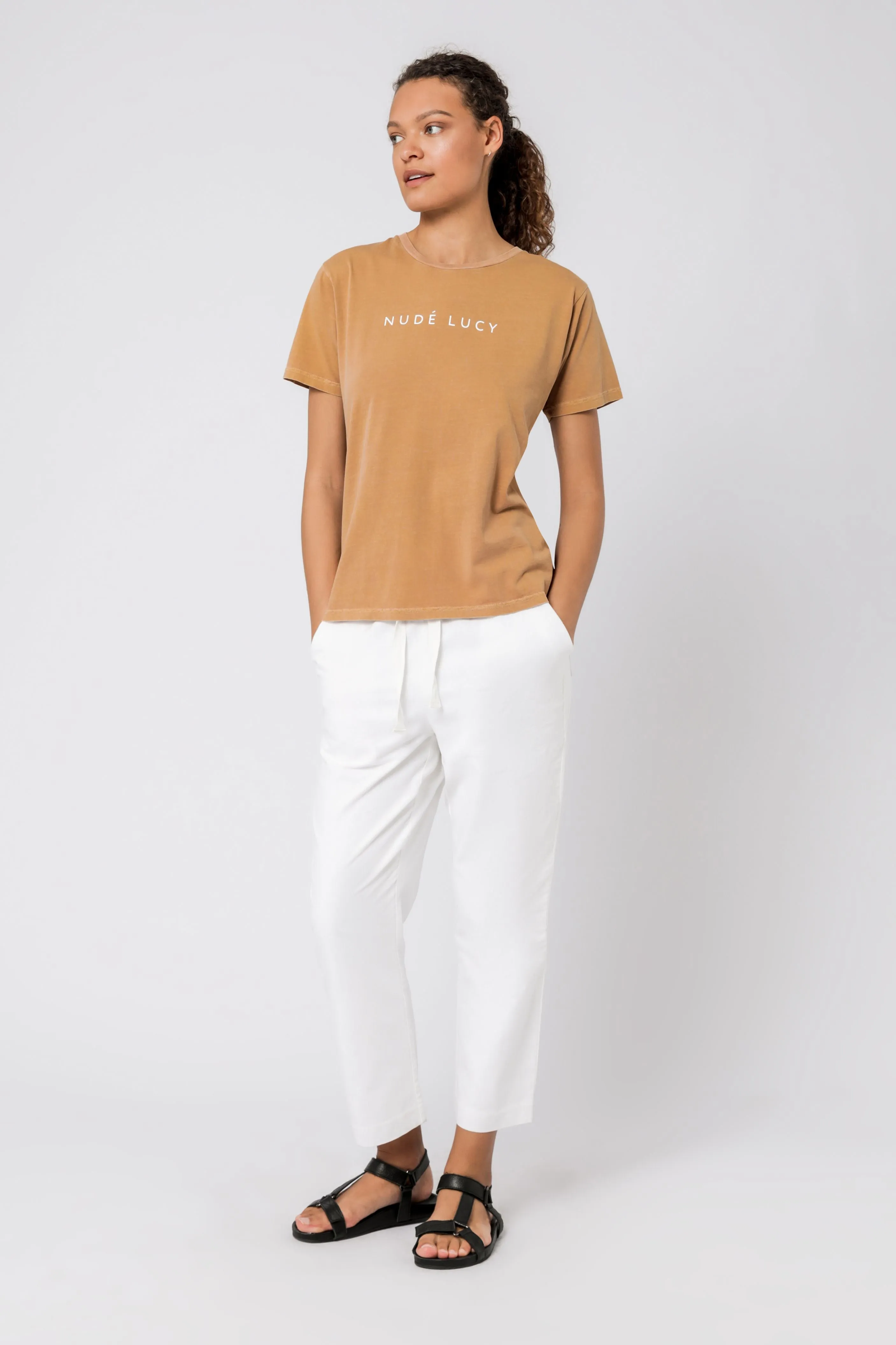 NUDE LUCY WASHED SLOGAN TEE sold by Nude Lucy